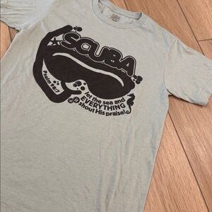 Sunday Cool Scuba Psalm 98:7 Sea Shirt Size S|jesus religious ocean sea